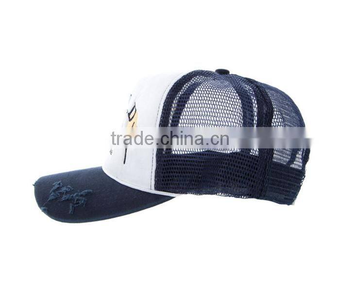Stylish custom custom blank baseball cap trucker hat no mesh