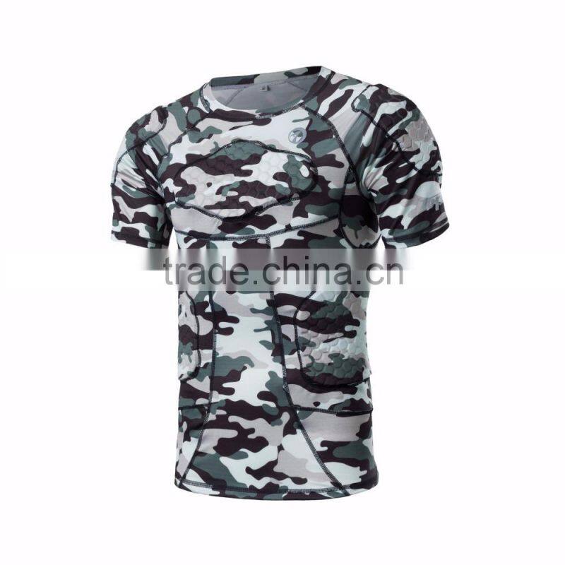 China factory Camo color padded compression shirt