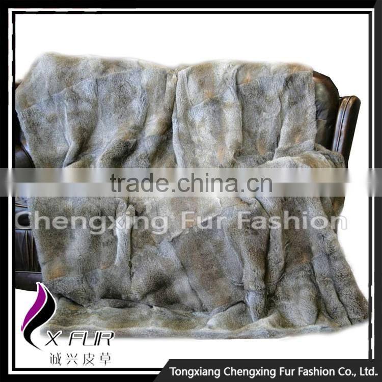 CX-D-08B Alibaba Express Hand Made Real Rabbit Fur Carpet