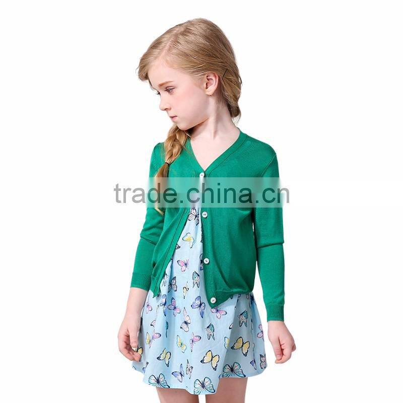 New style hot sale simple cardigan thin knitting multi-color girl cardigan sweater