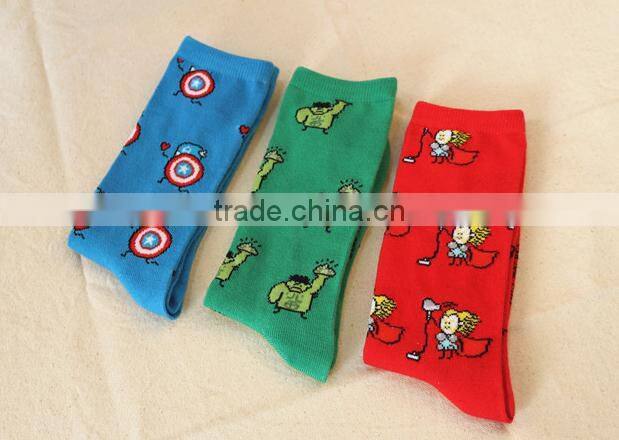 2015 the Avengers personality tide Lovers in tube socks marvel DC series of the same paragraph socks for men and wome EML-9-2042