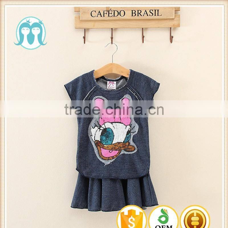 2017 summer new Korean children Girls baby shorts suit girls clothes sets 2 piece clothing for kids