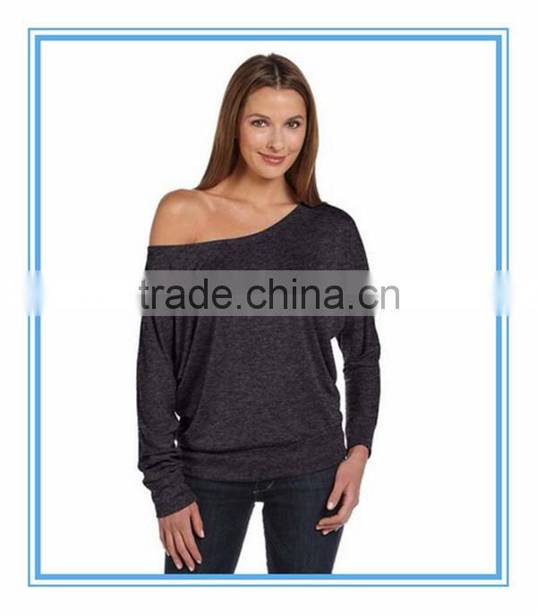 2014 Sexy Trendy Ladies' Flowy off the shoulder t-shirt wholesale