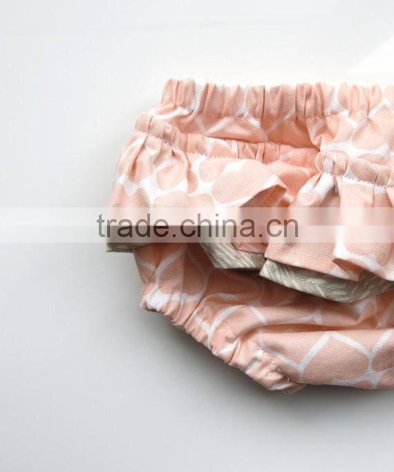 Pastel baby girls ruffle bloomers baby bloomer print heart fluffy baby bloomer wholesale