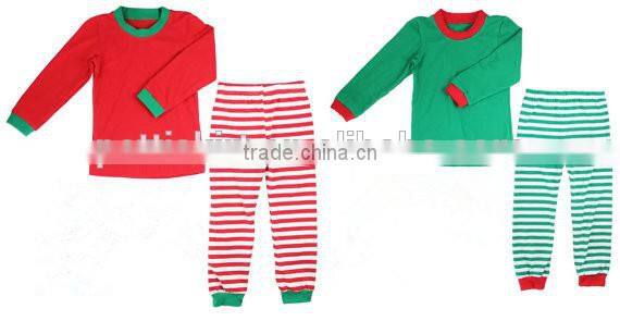 Infant Baby Christmas Red Stripes Pajama 2 Pieces Pajama Outfits Sets