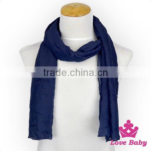 Solid Color Price Reduction Boys&Girls Causal Wear 100% Polyester Linen Scarf Design Scarf Fabric For Childrens