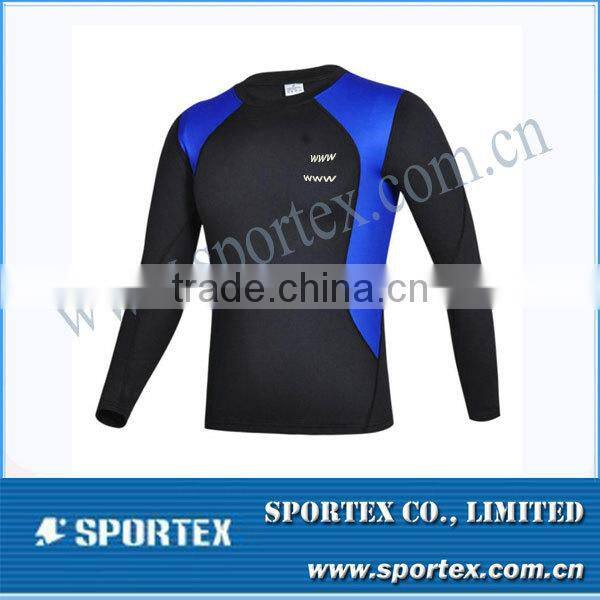 2015 new design flatlock mens compression t shirt