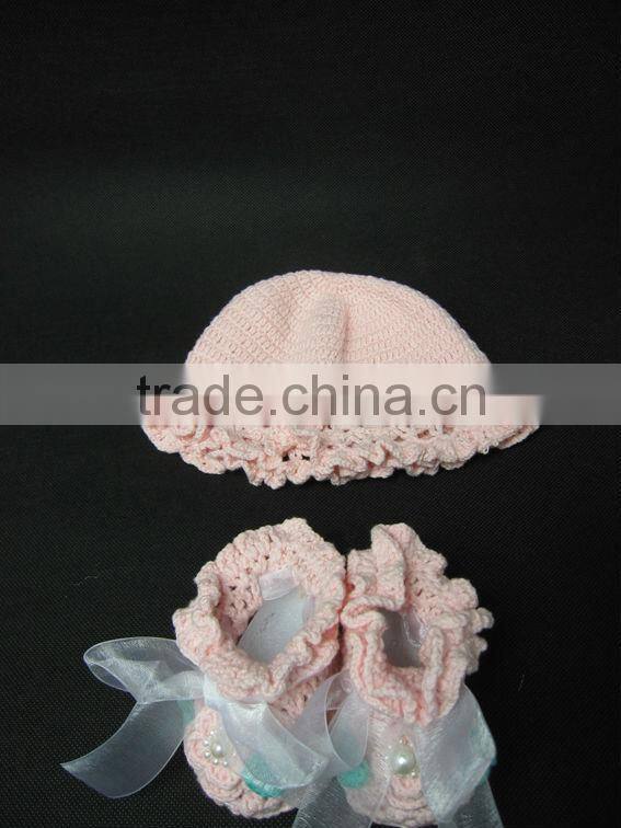 Lovely Crochet Cotton Baby socks and hats