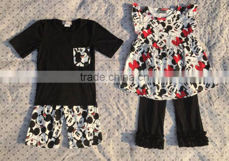 Children's Remake Outfit Pink stars Clothing Kids Ruffle summer Clothes Sets Boutique Clothing