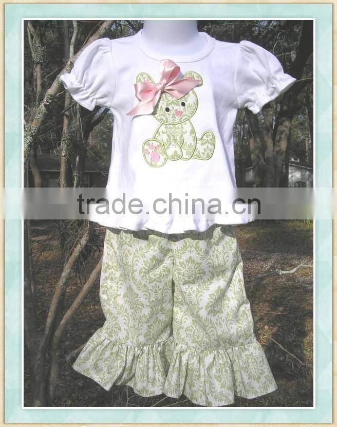 boutique girl clothing children easter outfits clothing spring boutique girl clothing easter bunny shirt and ruffle capri pants