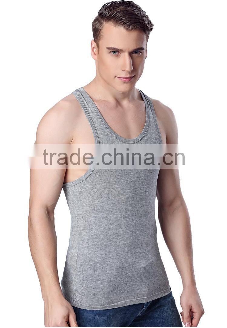 mens Modal viscose bodybuilding tight blank summer sports singlet/tank tops