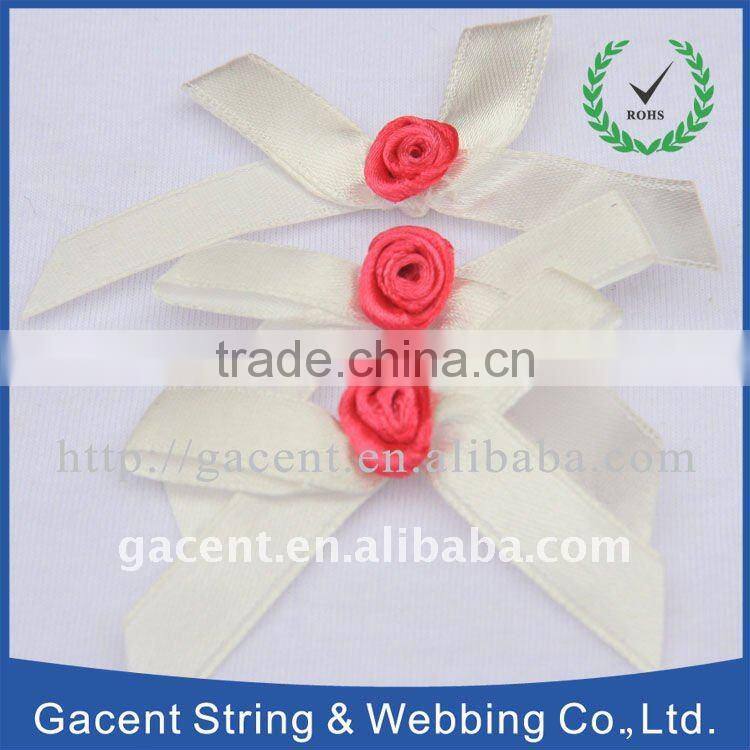 wedding decoration flower white ribbon rosette