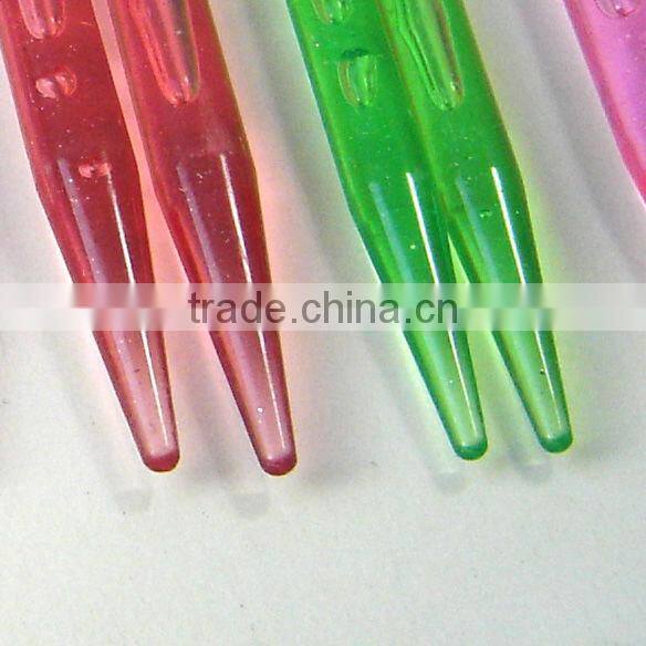 Colorful Acrylic Single Pointed knitting needles