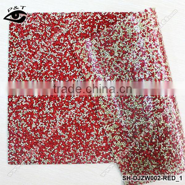 New Designs Hot fix rhinestone mesh iron on crystal mesh trim Adhesive Rhinestone Transfer Sheets