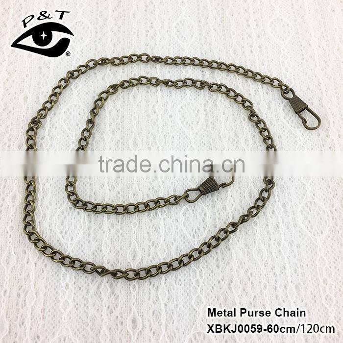 wholesale custom price long purse wallet bag link metal silver chain for handbag