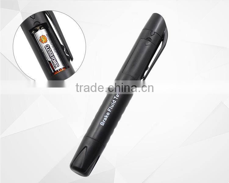 Full Tracking 2016 New Brake Fluid Lipuid Tester 5 LED Car Vehicle Automotive Test Oil Pen For DOT3, DOT4, DOT5 Free shipping