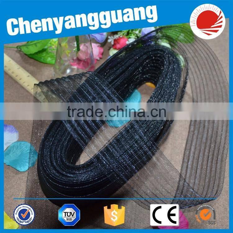 Poppy polyester horsehair for hat manufacture