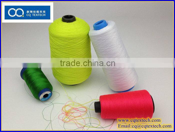 Good Color Fastness Traditional Polyester Dope Dyed Yarn For Label