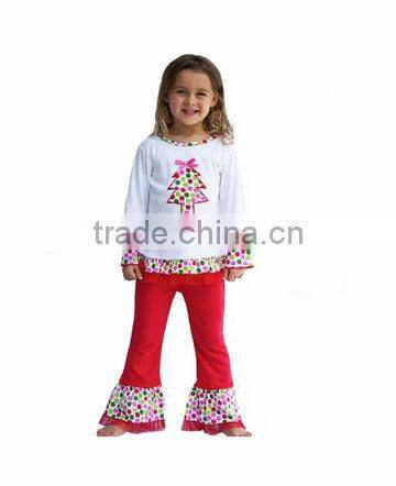 Cute Clothes Suits for Christmas Baby Girl Long Sleeve Cotton Santa Outfits