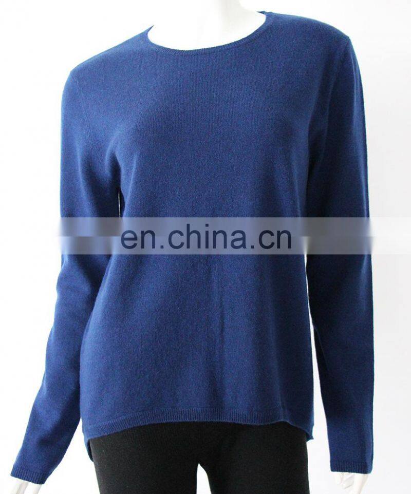 China Factory Price Navy Cashmere Sweater Women Pullover Sweater For Sale