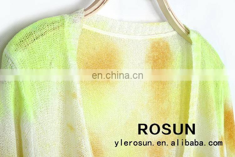 New arrival 2015 woman bright color button less cardigan latest sweater designs