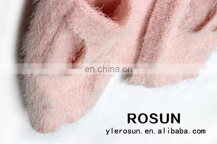 High fashion womens clothing pure color cardigan hand knitted sweater