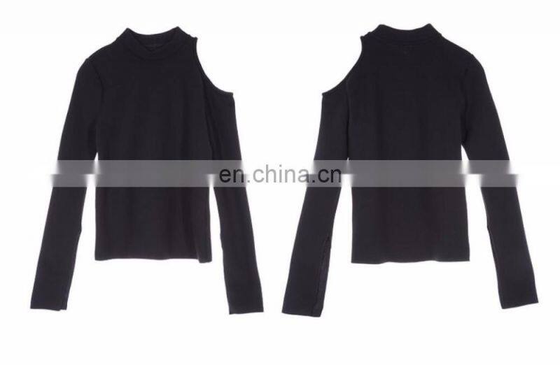 Latest design Single cold shoulder women summer sweaters