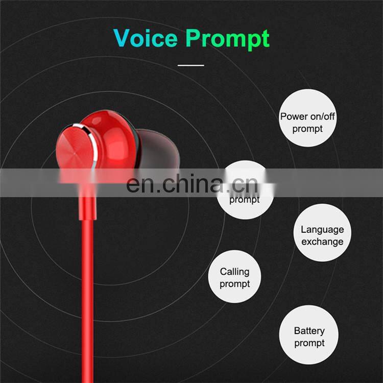 Sports Cheap Wireless Headphones High Quality Metal Neckband Earphone