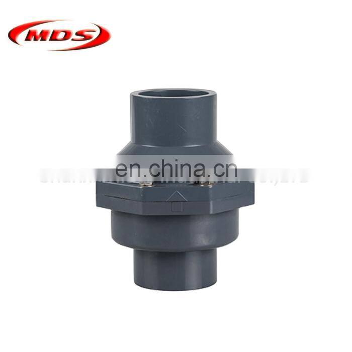 customized gray color DIN standard 1.0Mpa DN65 PVC swing check valve with socket ends