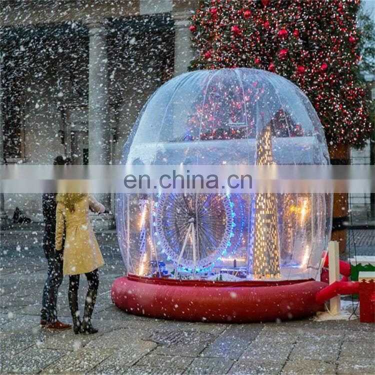 Wholesale attractive inflatable transparent snow ball inflatable christmas snow globe party human size snow globe