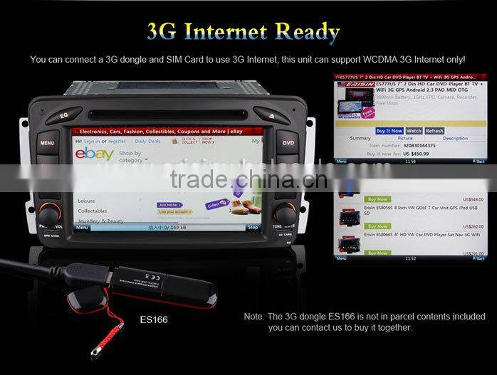 Erisin ES7507M 7 inch 2 Din Auto Car DVD GPS for G-Class W463