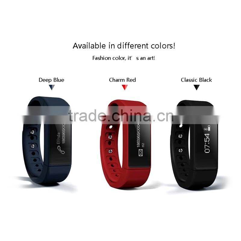 0.91 inch bigger display screen Remote camera Sleeping monitor date&time colorie bluetooth LC-I5 plus smart wristband