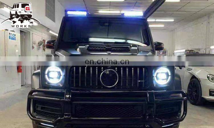 W463A front roof LED fit for G-class W463A 2018-2019year to B-style DRY carbon fiber light bar with LED