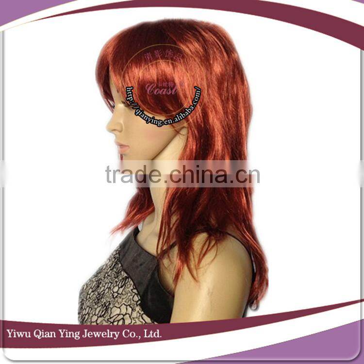 short smooth women brown synthetic hair wigs