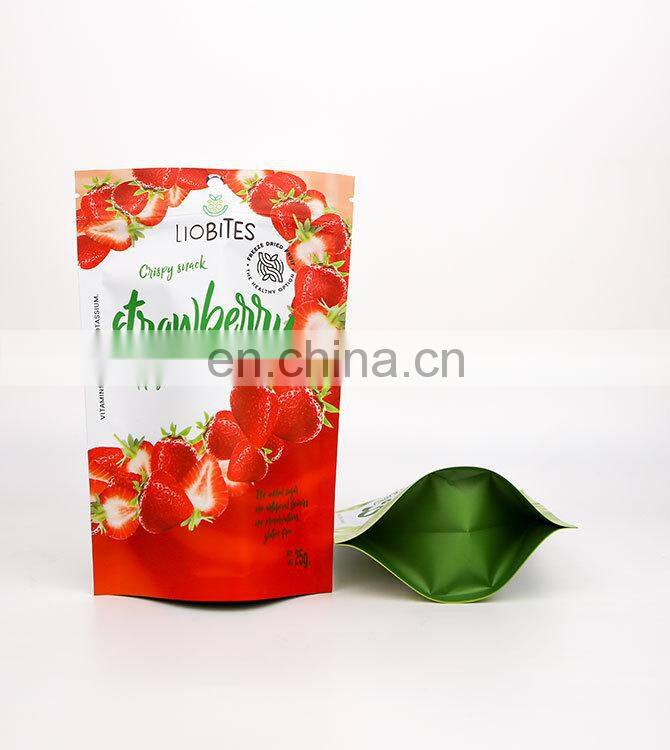 Custom logo smell proof aluminum foil nuts dried food packaging bags with matte finished