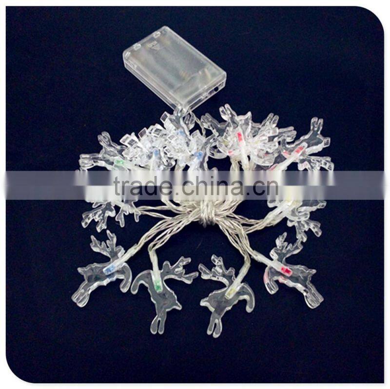 20L red , yellow & blue , green colors christmas battery light with deer led covers