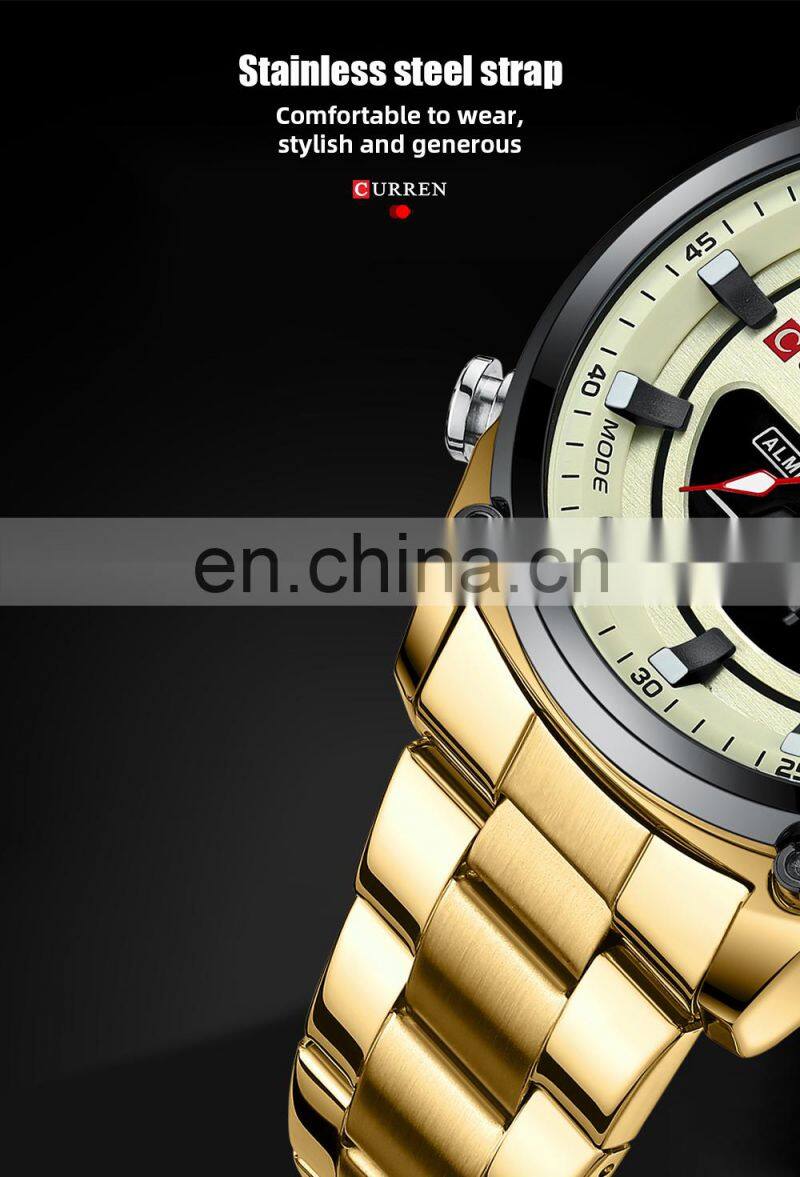 CURREN 8404 Top Luxury Brand Mens Watches Waterproof LED Quartz Digital Sport Fashion Men Wrist Watch