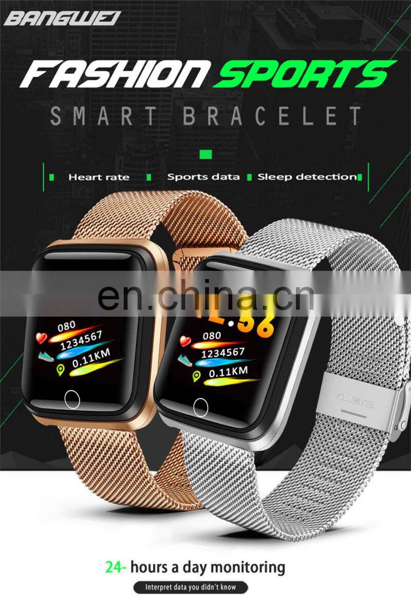 LIGE BW0063 Women Smart Watch Sport Bracelet IP67 Waterproof Heart Rate Monitor Watch Led