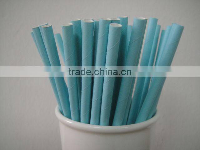 Solid color paper drinking straw