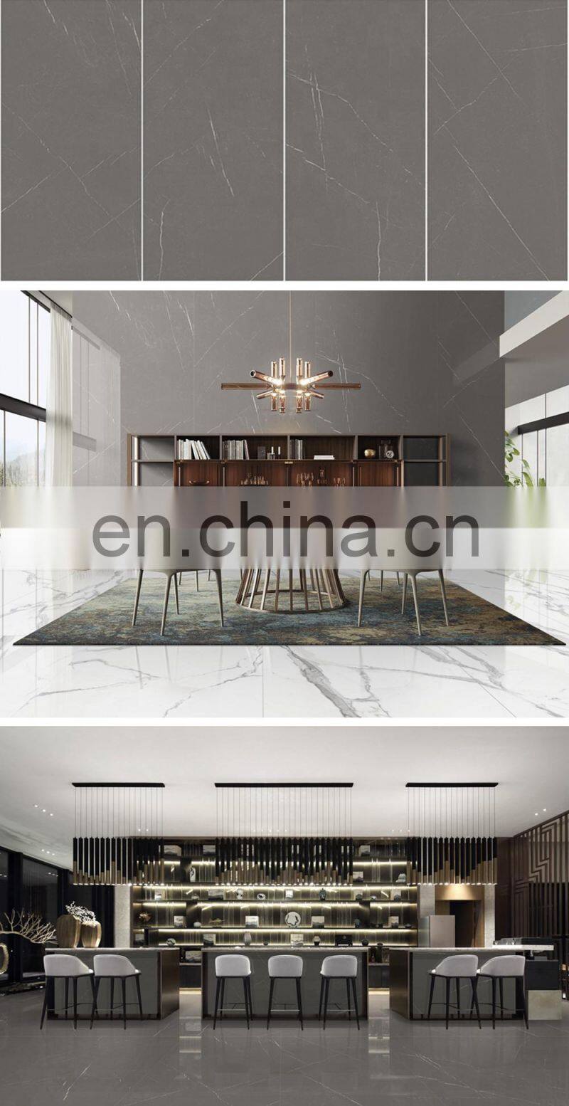 Gray living room tiles big thin porcelain tiles thin tiles foshan ceramics marble wall interior slabs
