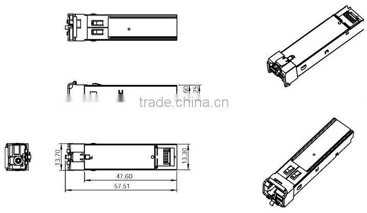 1.25GTX1550RX1490nm80KM single fiber SFP transceiver