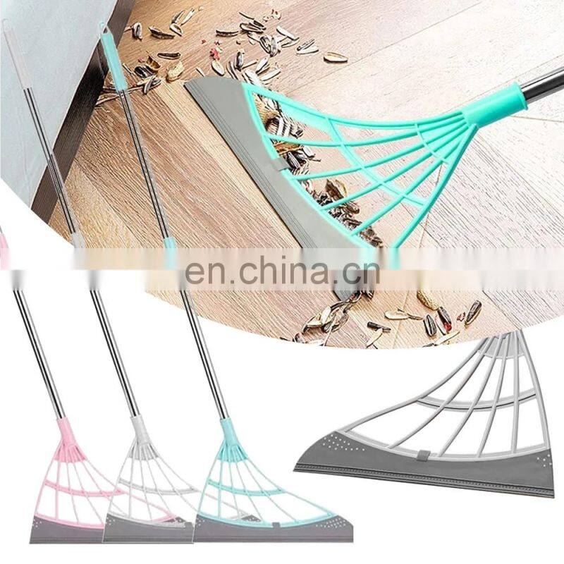 Rubber Broom Hand Push Sweeper Magic Broom Floor Wiper Squeegee for Floor Cleaning Floor Squeegee Sweeping Brush Pet Hair Broom
