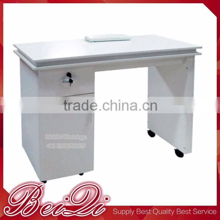 White Color Salon Manicure Table for Nail Shop