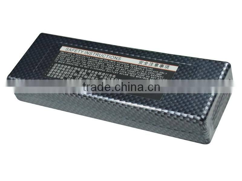 XXL hard case high rate lipo battery 6000mah 7.4V with Banana plug