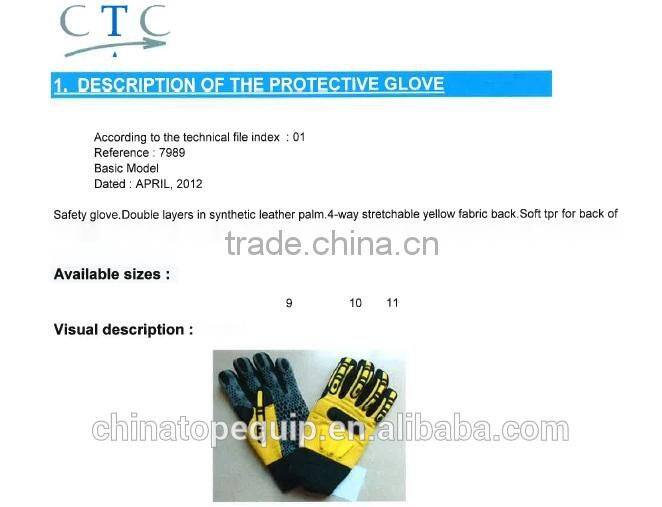 Impact proof multi functional oil resistant impact resistent gloves