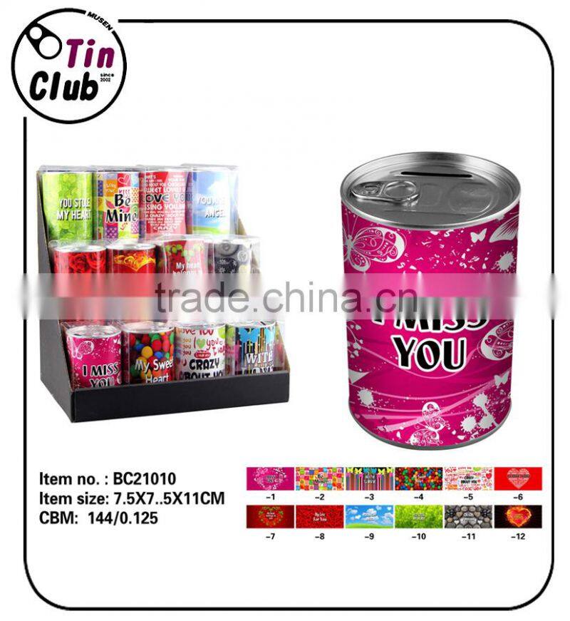 customized metal coin bank for promotion