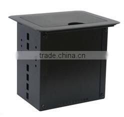 BW Audiovisual Office Furniture Wire Box For Table Top/Desk Power Outlet Box With Cables