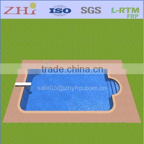 Outdoor Inground Hot Tub Fiberglass Pool Shell(L3.0xW1.5xH0.6M)