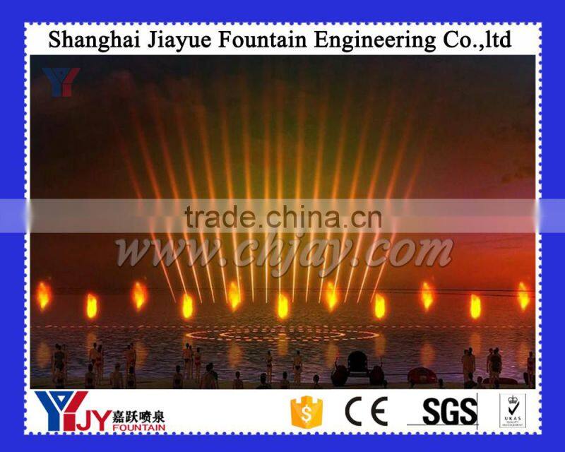 Water and fire fountain nozzle