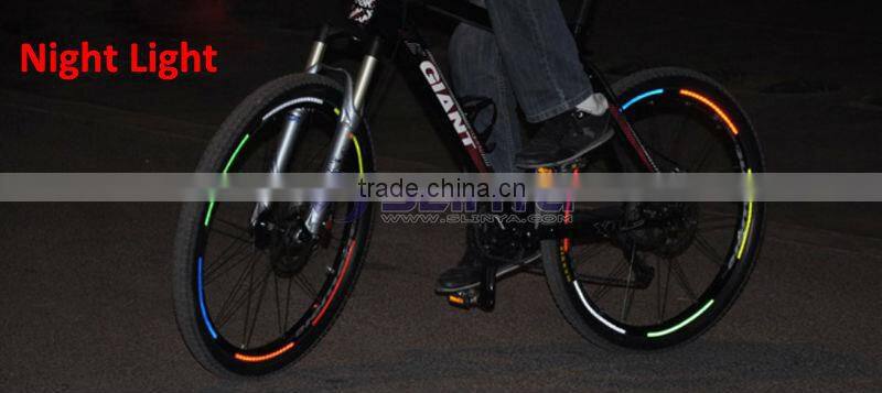 Fluorescent MTB Bike Stickers Bicycle Wheel Reflector Rim Light Tape